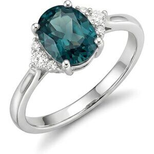Silver Vermeil Natural Blue Topaz Ring 925 Sterling Silver Plated Gemstone